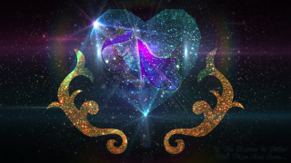 Heart star swirl design background - object free wallpaper