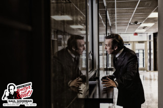 Man suit hallway glass door - dong kingman free wallpaper