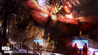 People group futuristic city red - craig mullins free wallpaper