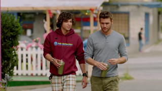 Two men walking drinks street - the distance free wallpaper