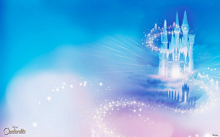 Castle stars sky blue pink 2 - a detailed matte painting free wallpaper