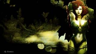 Red haired green skin bat - artgerm free wallpaper for desktop