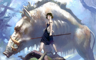 Woman horse forest snow winter - cushart krenz free wallpaper