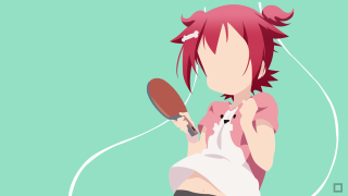 Girl pink hair mirror hair - vector art free wallpaper