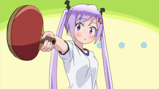 Purple hair woman pingpong foreshortening - u free wallpaper