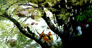 Group people tree branch woods - ghibli free wallpaper