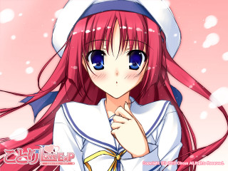 Alice redhair whitehat blue shirt - a white hat free wallpaper