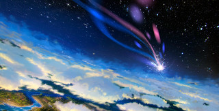 Space station shooting star earth 2 - ufotable free wallpaper