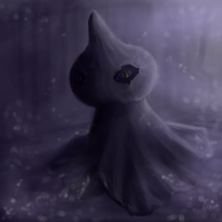 Creepy ghost painting with scary - its face free wallpaper
