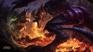 Woman costume fighting demon fire - bayard wu free wallpaper