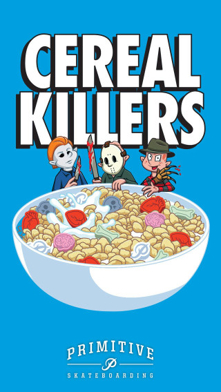 Cereal killers primitive border bowl - free halloween wallpaper