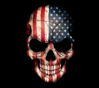 Skull american flag painted usa - a skull free wallpaper
