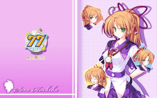 Girl purple dress holding children - high detail 8 k free wallpaper
