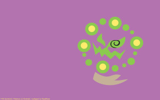 Clock green yellow dots purple - lovecraftian free wallpaper