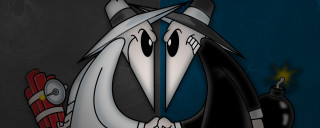 Cartoon blackwhite face coat fireextinguisher - coat free wallpaper