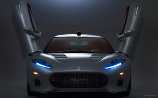 Silver sports car doors open 2 - f 8 aperture free wallpaper
