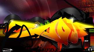 Colorful car yellow red design - graffiti paint free wallpaper