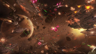 Spaceships flying star wars scene - scene free wallpaper