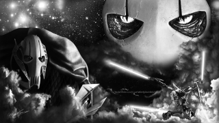 Couple space lightsaber robot background - a light saber free wallpaper