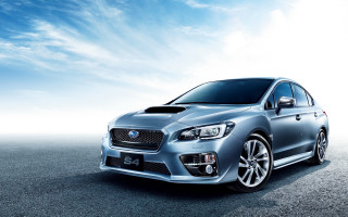 Silver car parked road blue - a bright sun free wallpaper