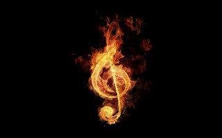 Treble fire black background image - background free wallpaper for desktop