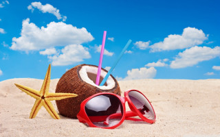 Coconut drink sunglasses beach starfish - the sand free wallpaper