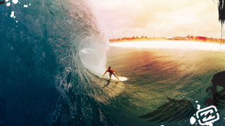 Man riding wave surfboard ocean 32 - top of a surfboard in the ocean free wallpaper