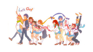 Group people sign flag manga - each other holding free wallpaper