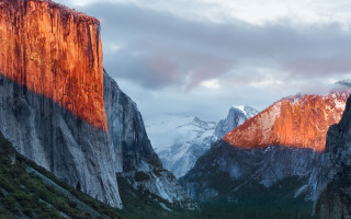 Mountain range sunset snowy background - sense of awe free wallpaper