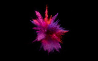 Colorful explosion powder black background - octane renderer free wallpaper