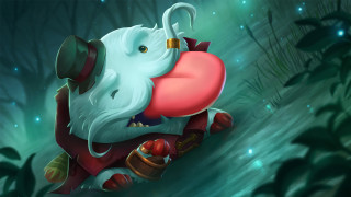 Cartoon character heart hat holding - his hand and a hat free wallpaper