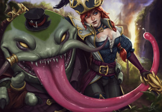 Woman pirate costume giant creature - fanny mcian free wallpaper