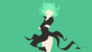 Green hair black dress tatsumaki - a green hair free wallpaper