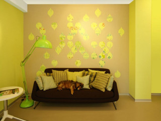 Dog couch wallpaper lamp room - a pop art painting free wallpaper