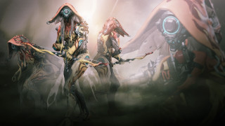 Futuristic armor weapon group dark - warframe armor free wallpaper