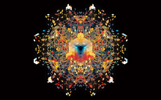 Colorful abstract design black background 7 - a colorful abstract design free wallpaper