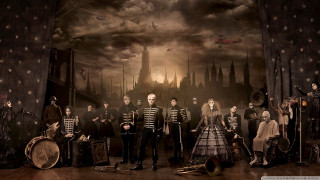 Skeleton costumes gothic backdrop clock - andrew bell free wallpaper
