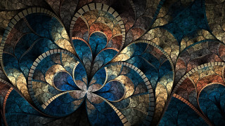 Blue flower computer generated image - a computer free wallpaper