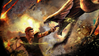 Man holding giant dragon fireball - matte fantasy painting free wallpaper