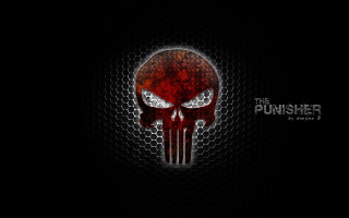 Red skull white eyes black - purism free wallpaper