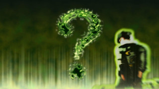 Green black background question mark - metaphysical painting free wallpaper
