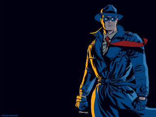 Man trench coat hat umbrella - western free wallpaper