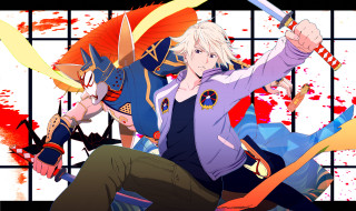 Anime couple bloody walls window - bloody free wallpaper