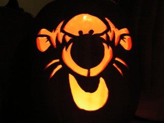 Carved pumpkin cat head eyes - pumpkin free wallpaper