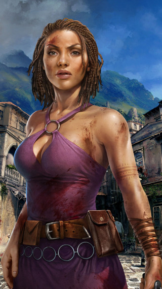 Woman purple dress gun city - aleksi briclot free wallpaper