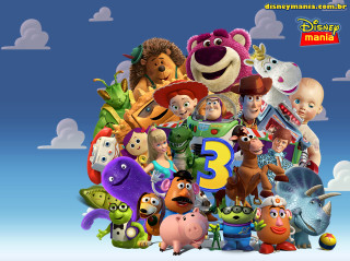 Cartoon characters blue sky clouds 6 - behind them free wallpaper
