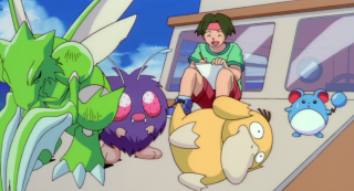 Woman boat pokemon deck sitting - dan content free wallpaper