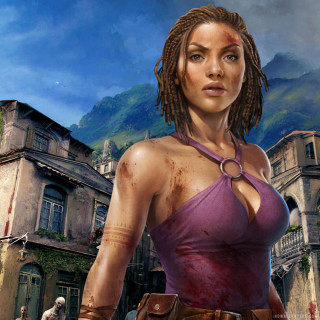 Woman purple top building gun - a gun free wallpaper