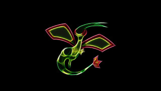 Green red logo black background - vector art free wallpaper