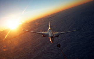 Jet ocean sunset sunshine clouds - sunrise time free wallpaper